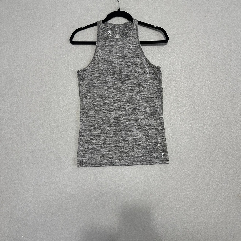 Born Primitive Grey Space Dye High Neck Open Back‎ Athletic Tank Top Small